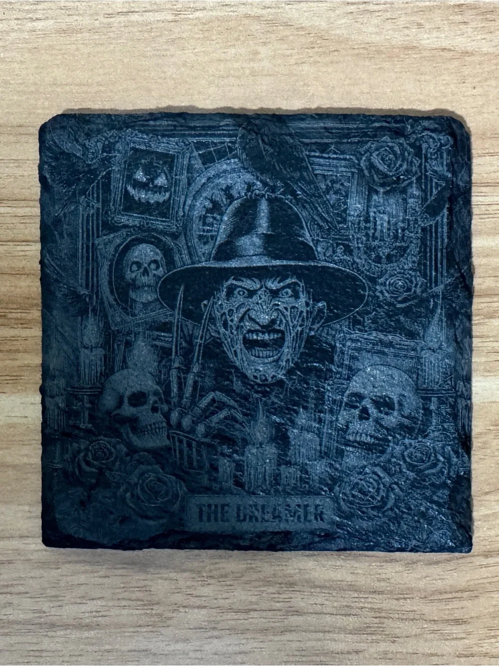 Horror themed slate coasters